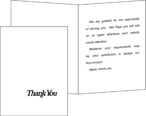 Service Follow-Up Cards