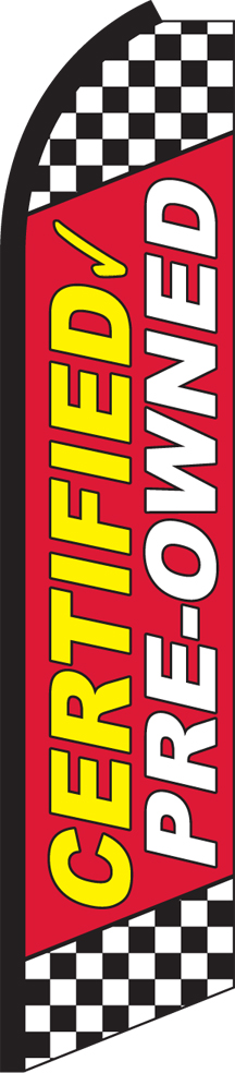 Certified Pre-Owned Red Swooper Flag