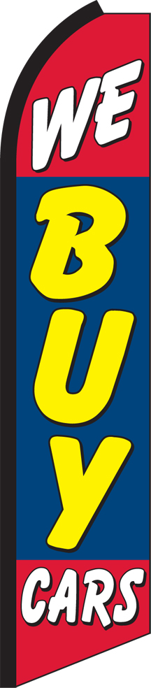We Buy Cars Swooper Flag
